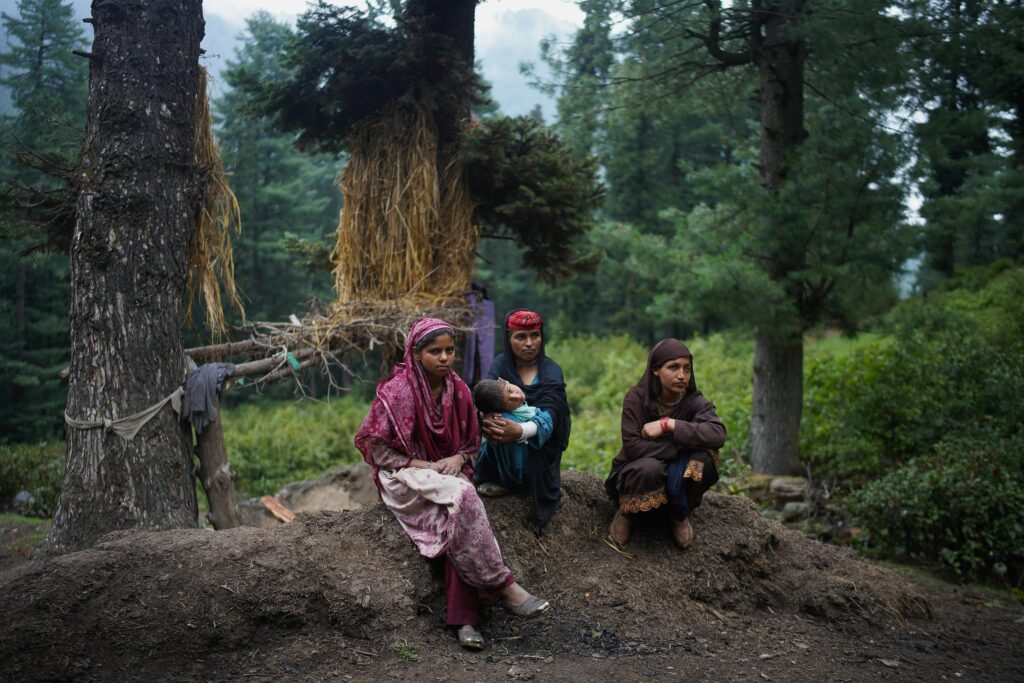 Embracing Nature: Three Women and a Baby in the Heart of the Jungle in Kashmir's Pahalgham